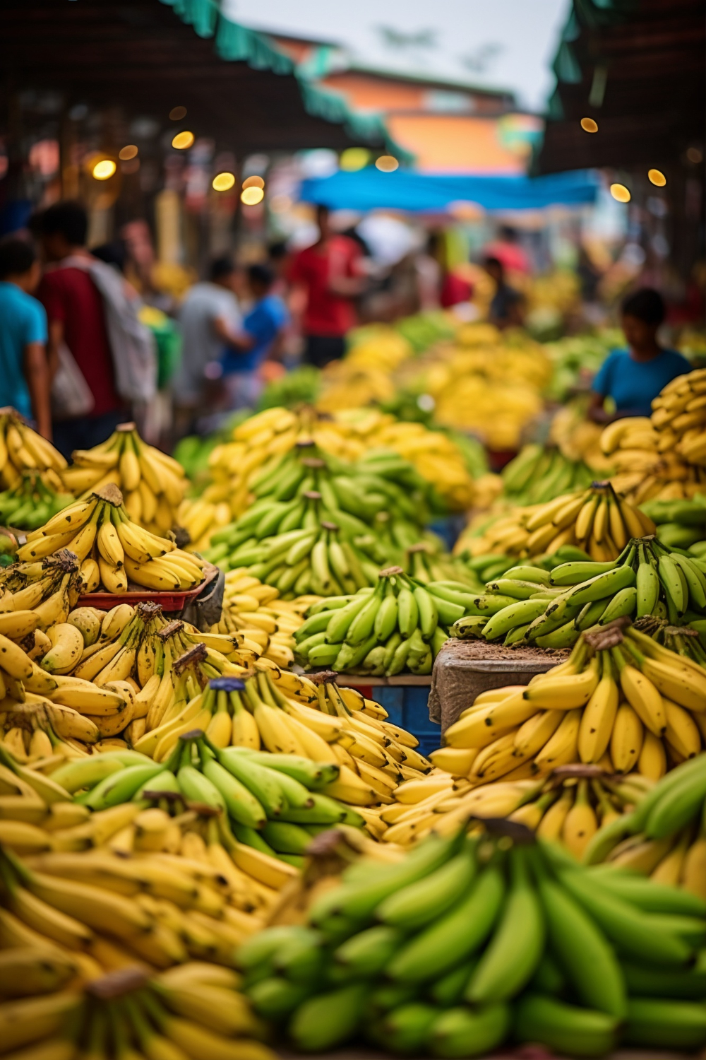 Fresh plantain bunches